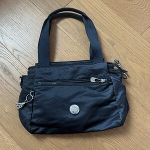 Kipling Elysia Lightweight Nylon Bag - Nocturnal Satin Black - NWOT